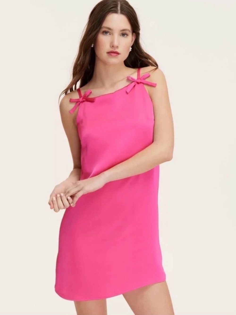 kate spade for target Vibrant Pink Tie-Shoulder Shift Dress NWT